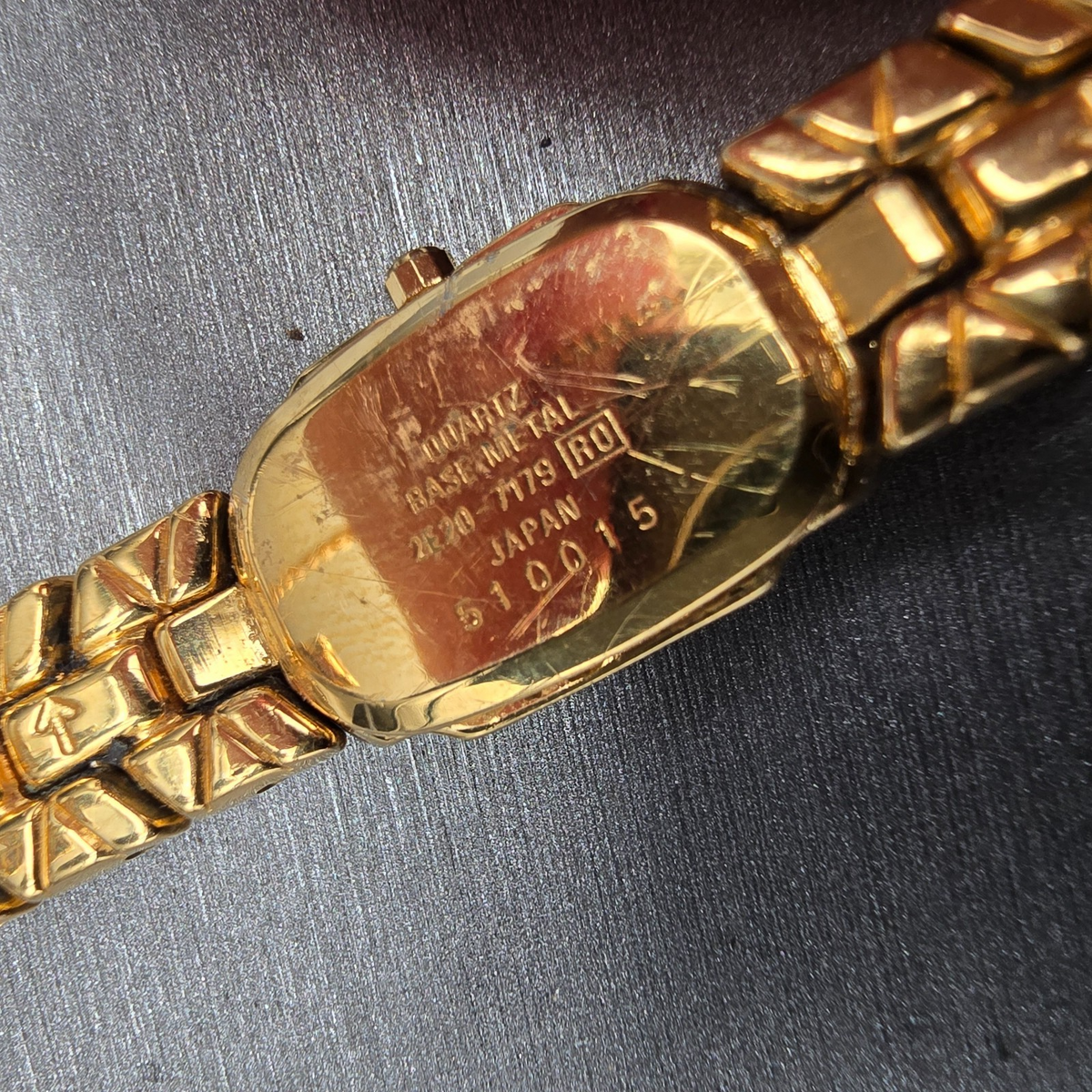 Seiko Lassale Watch Women 13mm Gold Dial Gold Diamond 2E20-7179 New Battery10