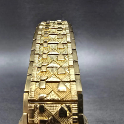 Elgin Tank Watch Women 19mm Gold Dial Gold Tone Rectangle EG286NB New Battery4