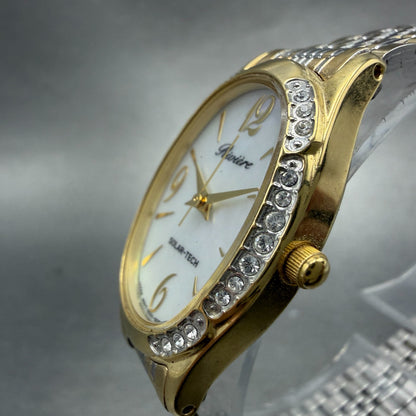 Citizen Riviere Solar Watch Women 23mm MOP Dial Two Tone Oval E031-S033063 Runs2