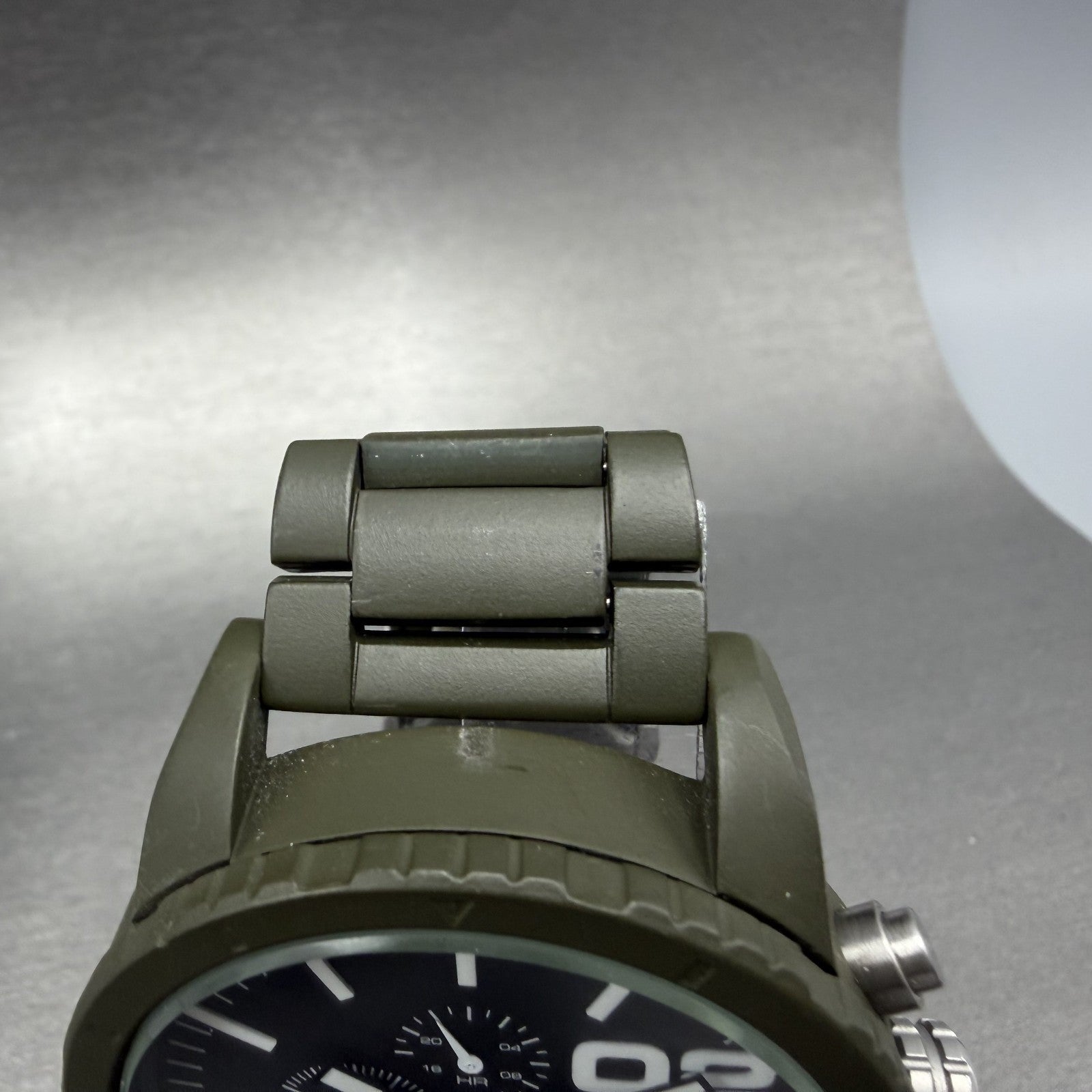 Diesel Franchise Chronograph Watch Men Black Dial Green Tone Round DZ4251 NewBat5