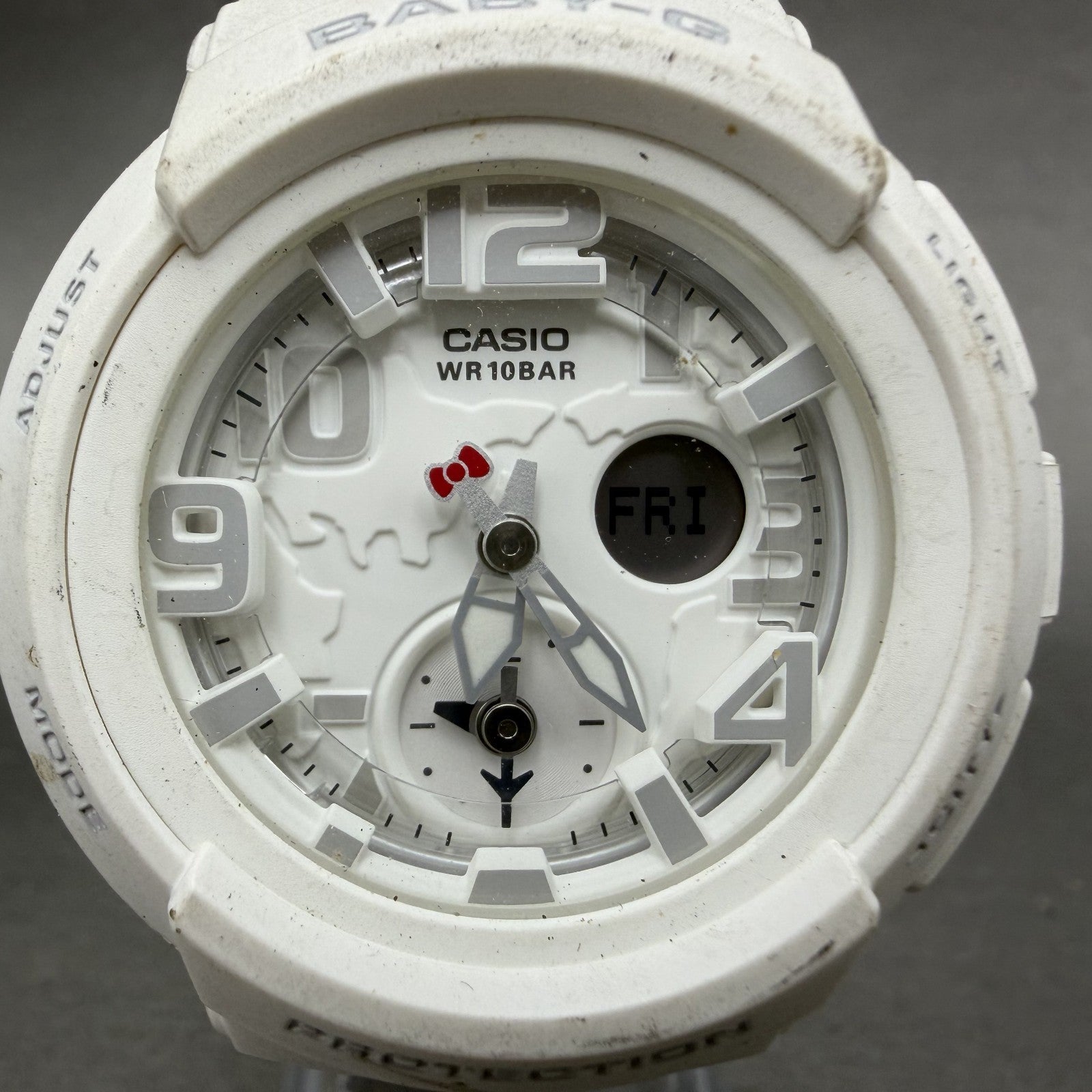 Casio Baby-G Hello kitty Watch Women 44mm White Analog Digital BGA-190KT New Bat1