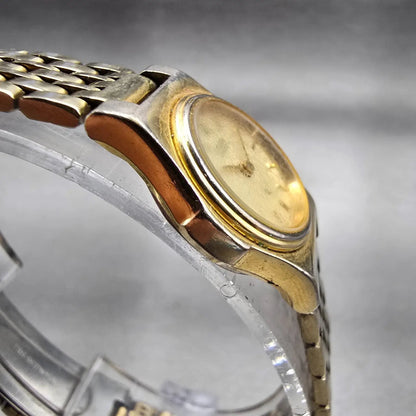 Citizen CQ Watch Women 20mm Champagne Dial Gold Tone Round 3220-916719 New Batt3