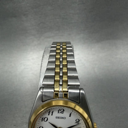 Seiko Watch Women 24mm White Dial Two Tone Daydate Round 7N83-0011 New Battery4