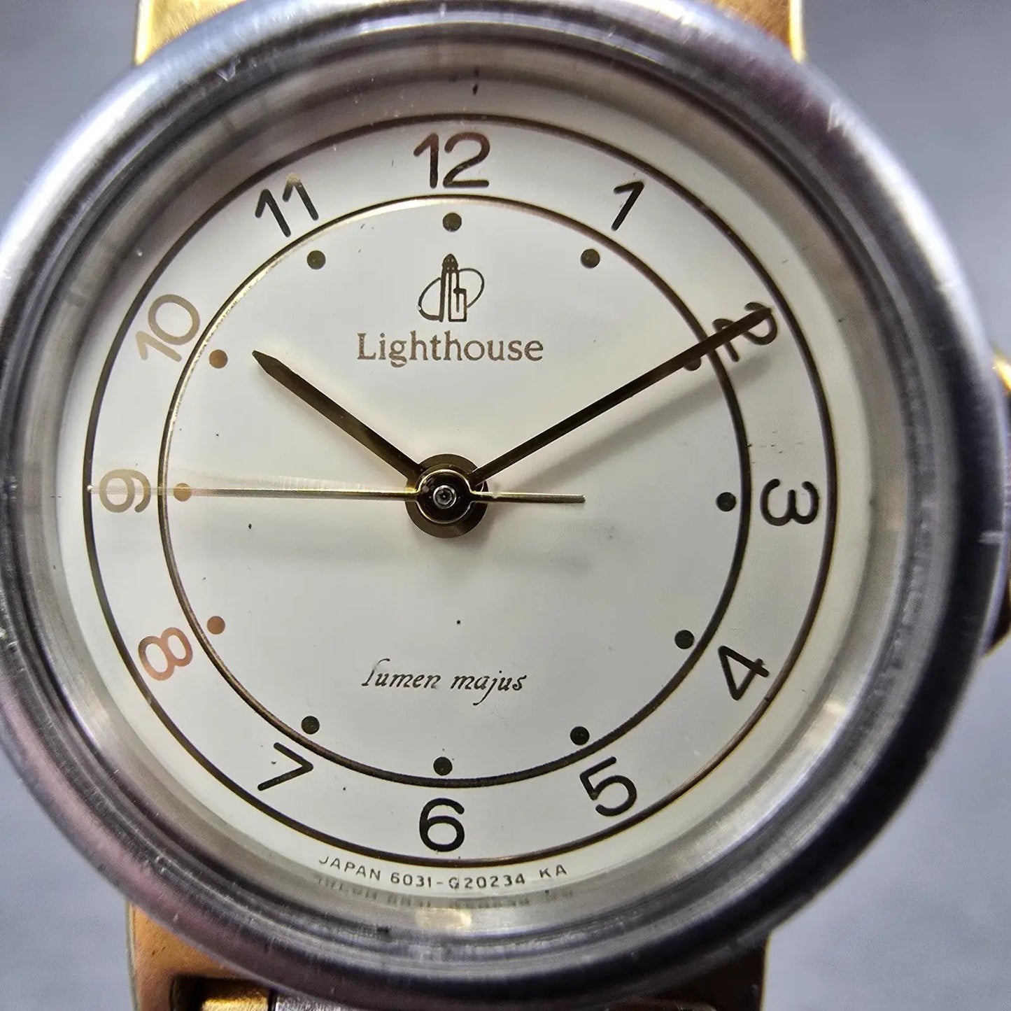 Citizen Lighthouse Watch Women 24mm Cream Dial Two Tone 6031-G05581 New Battery1