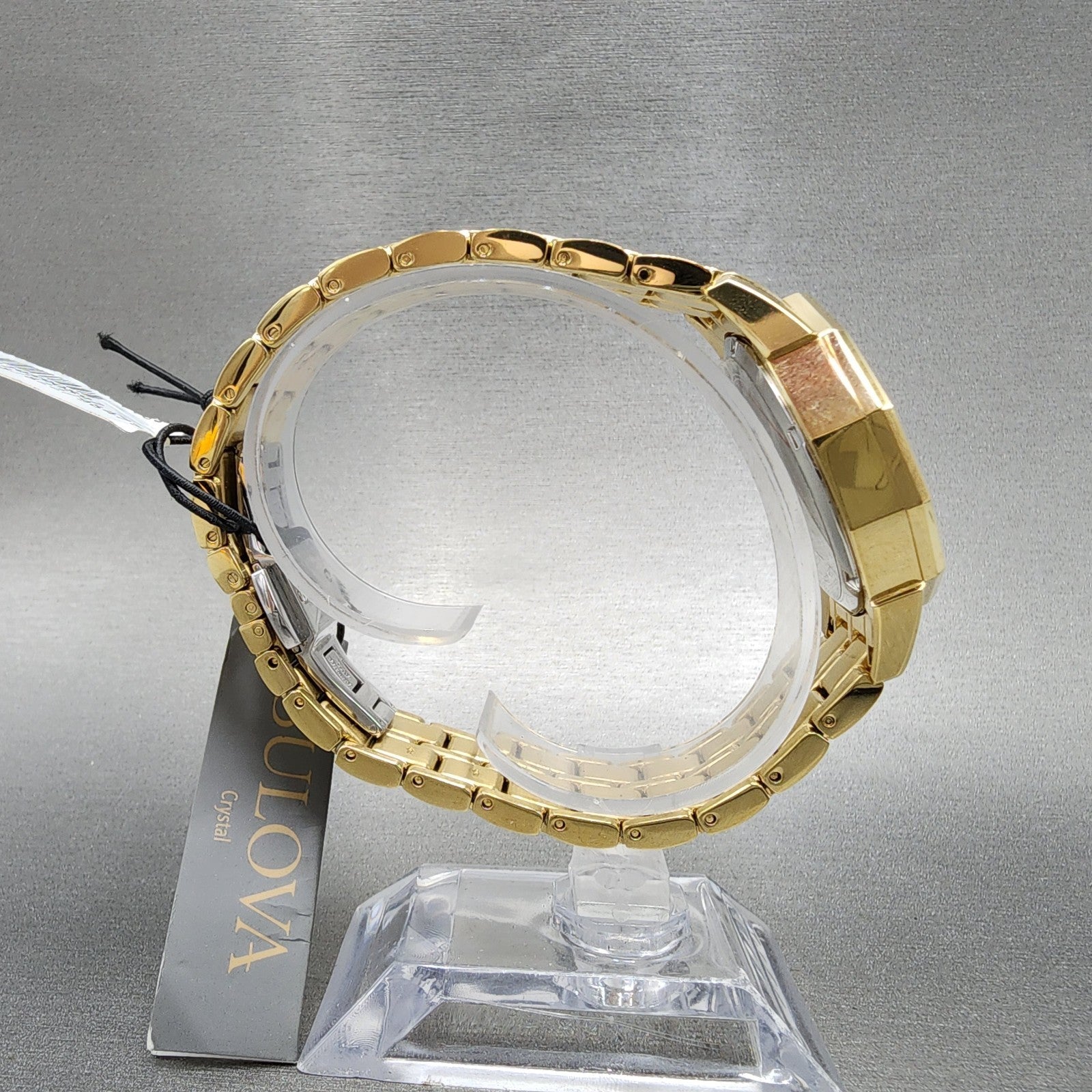 Bulova Octava Watch Women 36mm White Dial Gold Tone Octagon Crystal Accents8