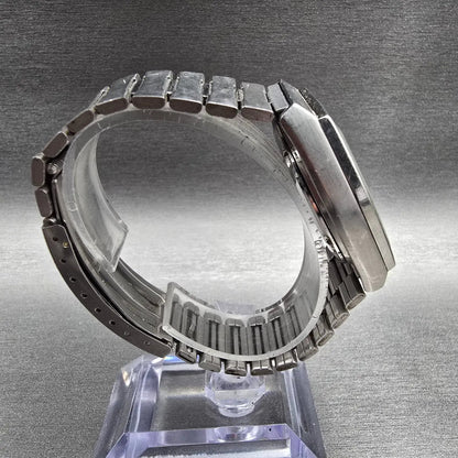 Seiko SQ Watch Men 35mm Silver Dial Silver Daydate Hexagon 7559-5010 New Battery8