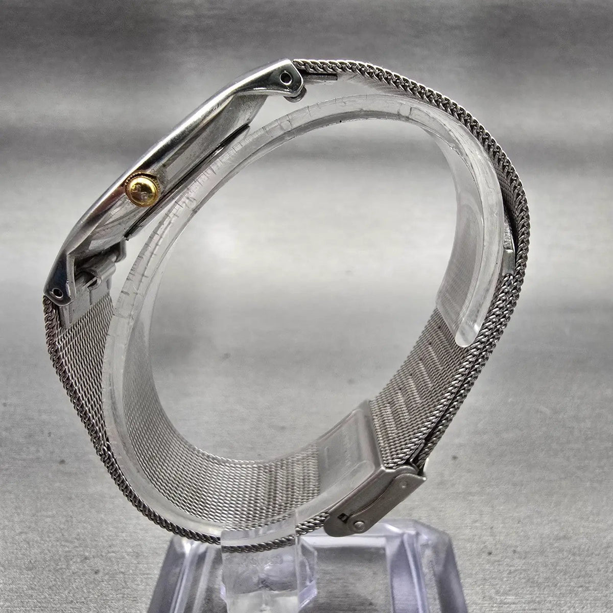 Skagen Watch Men 33mm Silver Dial Silver Tone Round Mesh Band 233LGSC New Batt6