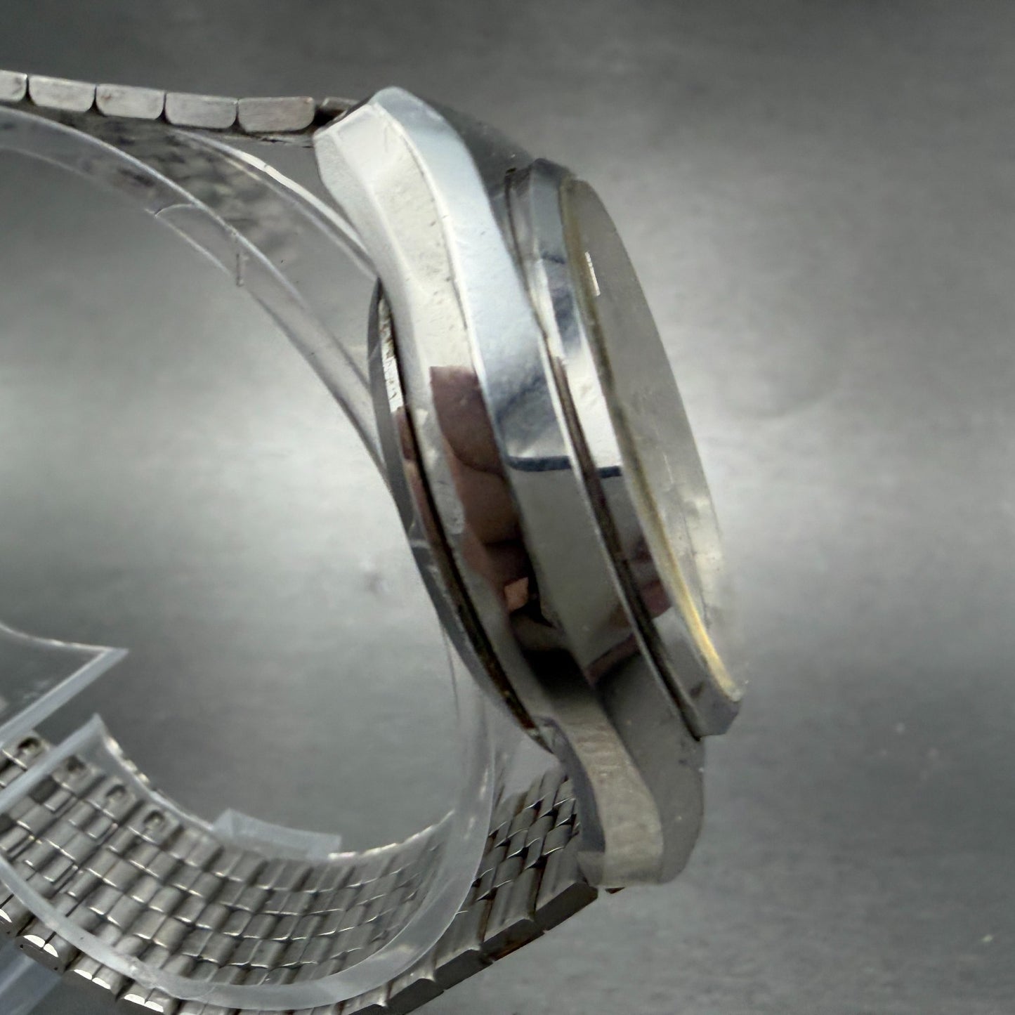 Seiko QT Watch Men 37mm Silver Dial Silver Tone Daydate Round 0823-8010 PARTS4