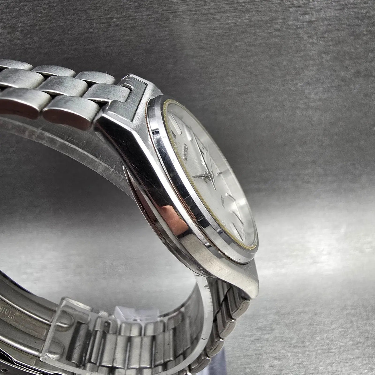 Seiko Spirit Watch Men 35mm Silver Dial Silver Tone Daydate 7N43-7180 New Batt3