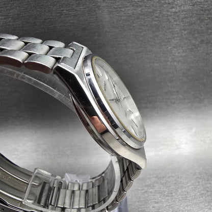 Seiko Spirit Watch Men 35mm Silver Dial Silver Tone Daydate 7N43-7180 New Batt3