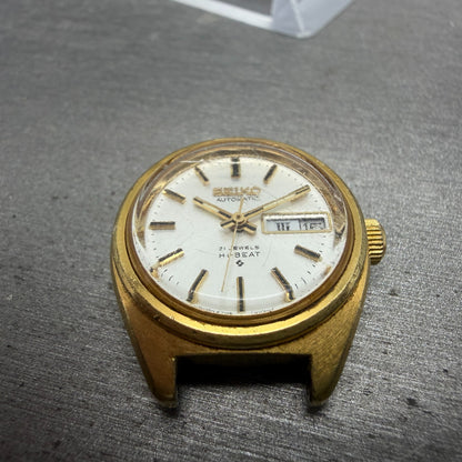 Seiko Automatic Watch Women 24mm Silver Dial Gold Tone Daydate 2706-0020 PARTS3