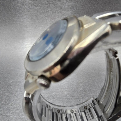 Pulsar Spoon Watch Women 32mm Blue Dial Silver Oval Date V782-5B00 New Battery2