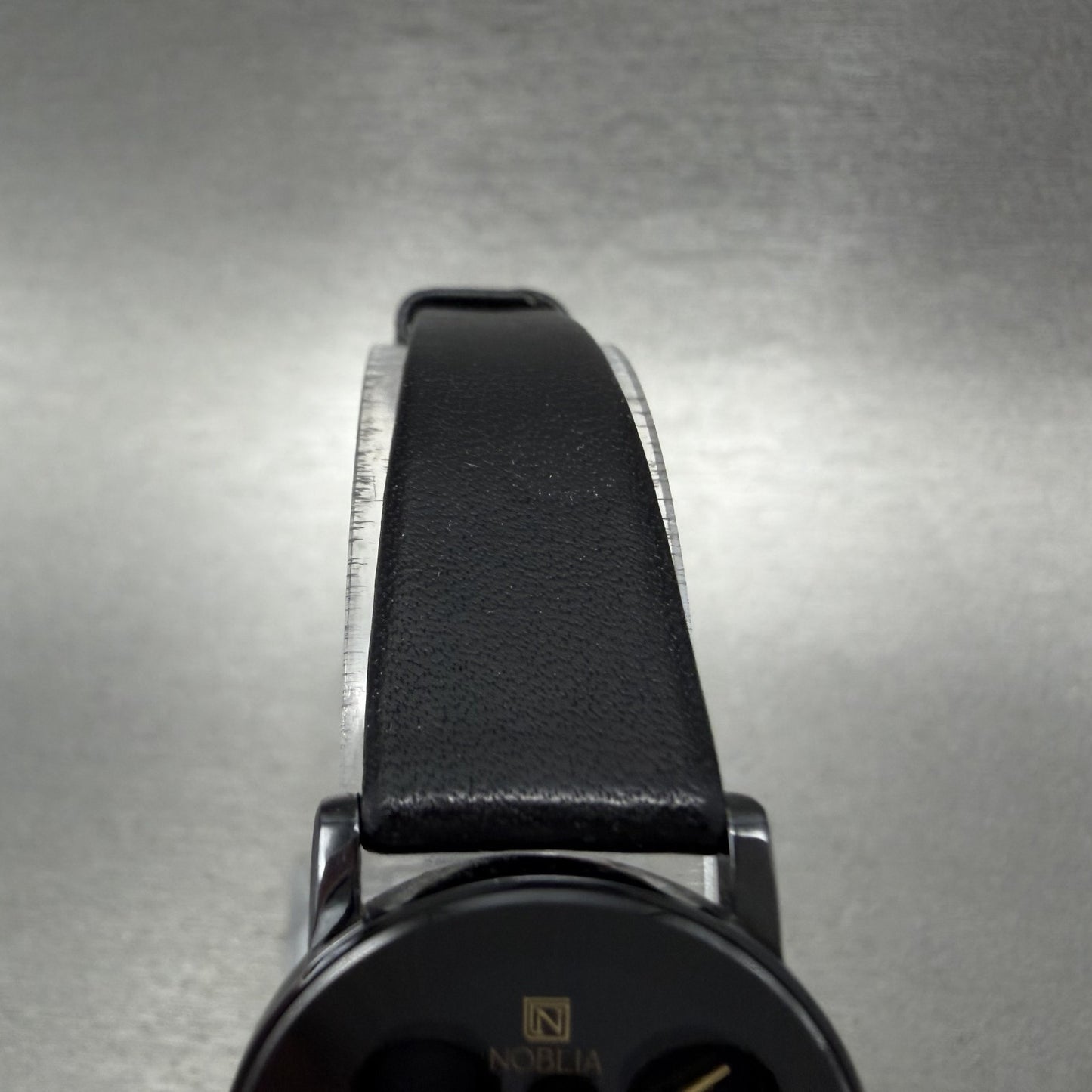 Citizen Noblia Watch Women 24mm Black Dial Black Tone Round  Leather Band PARTS5
