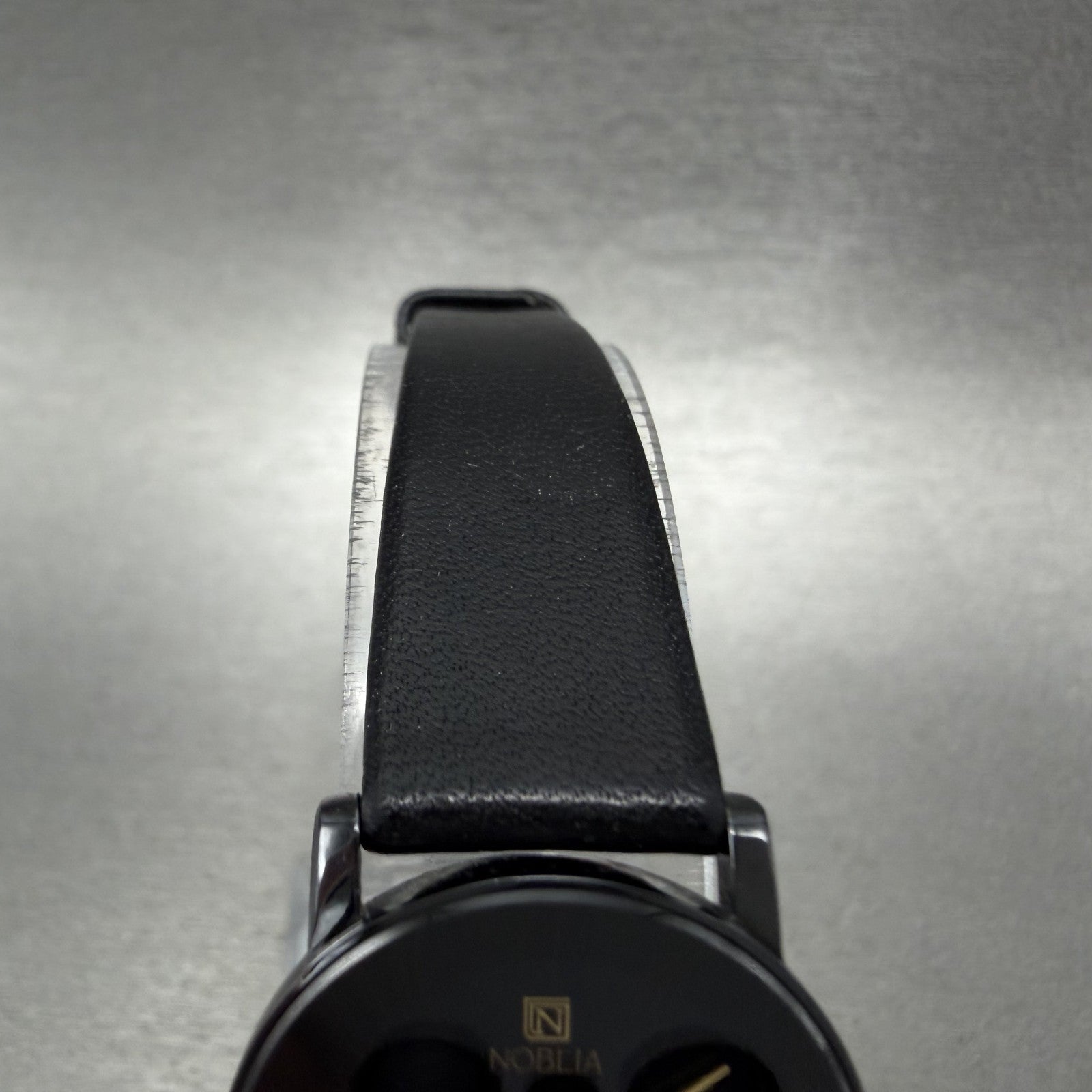 Citizen Noblia Watch Women 24mm Black Dial Black Tone Round  Leather Band PARTS5