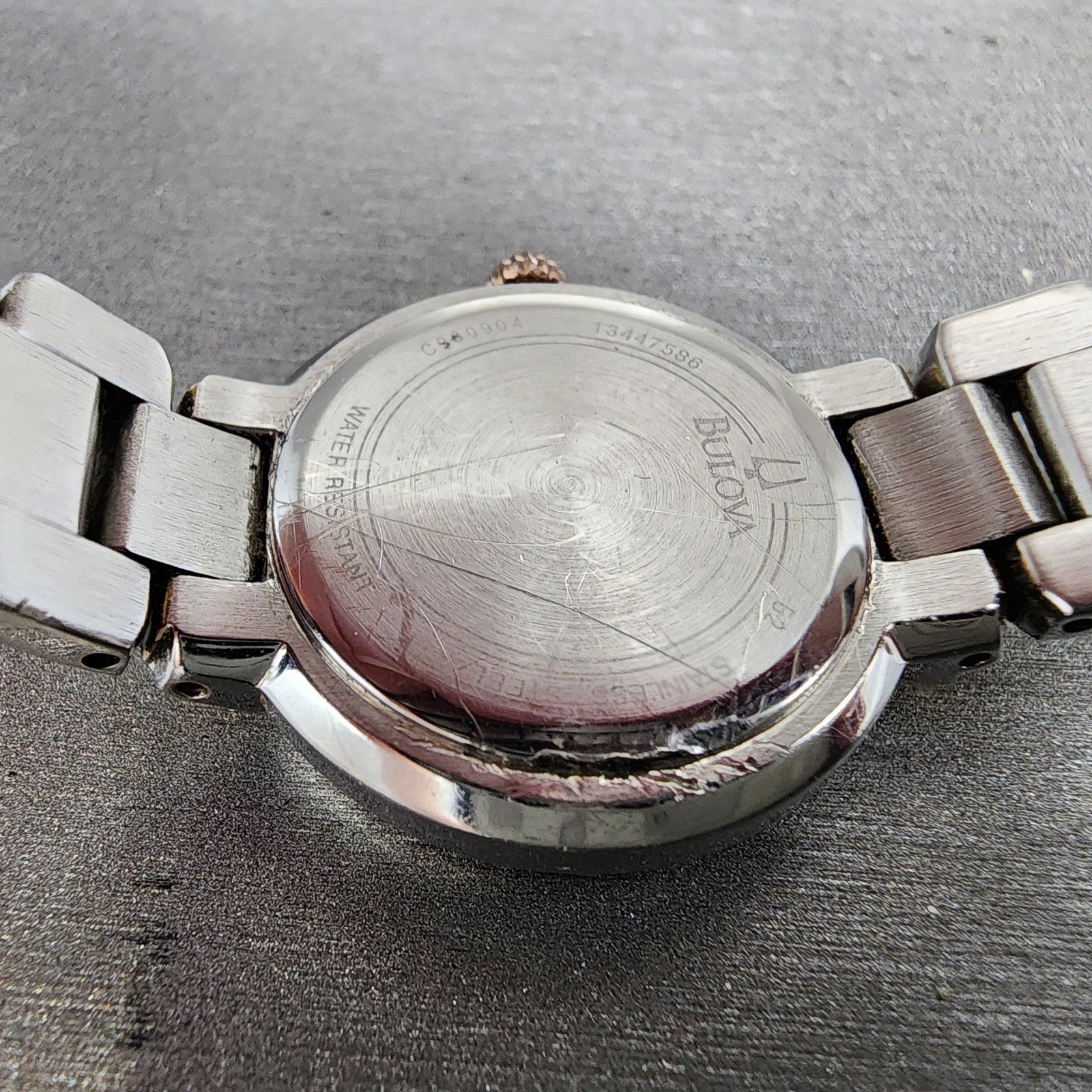 Bulova Watch Women 26mm Silver Dial Two Tone Round  98L153 New Battery10