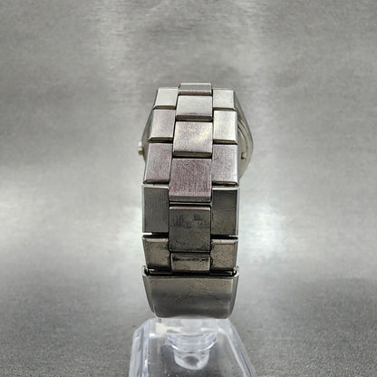 Seiko Lord Matic Watch Men 36mm Green Dial Silver Tone Daydate 5606-7310 Runs