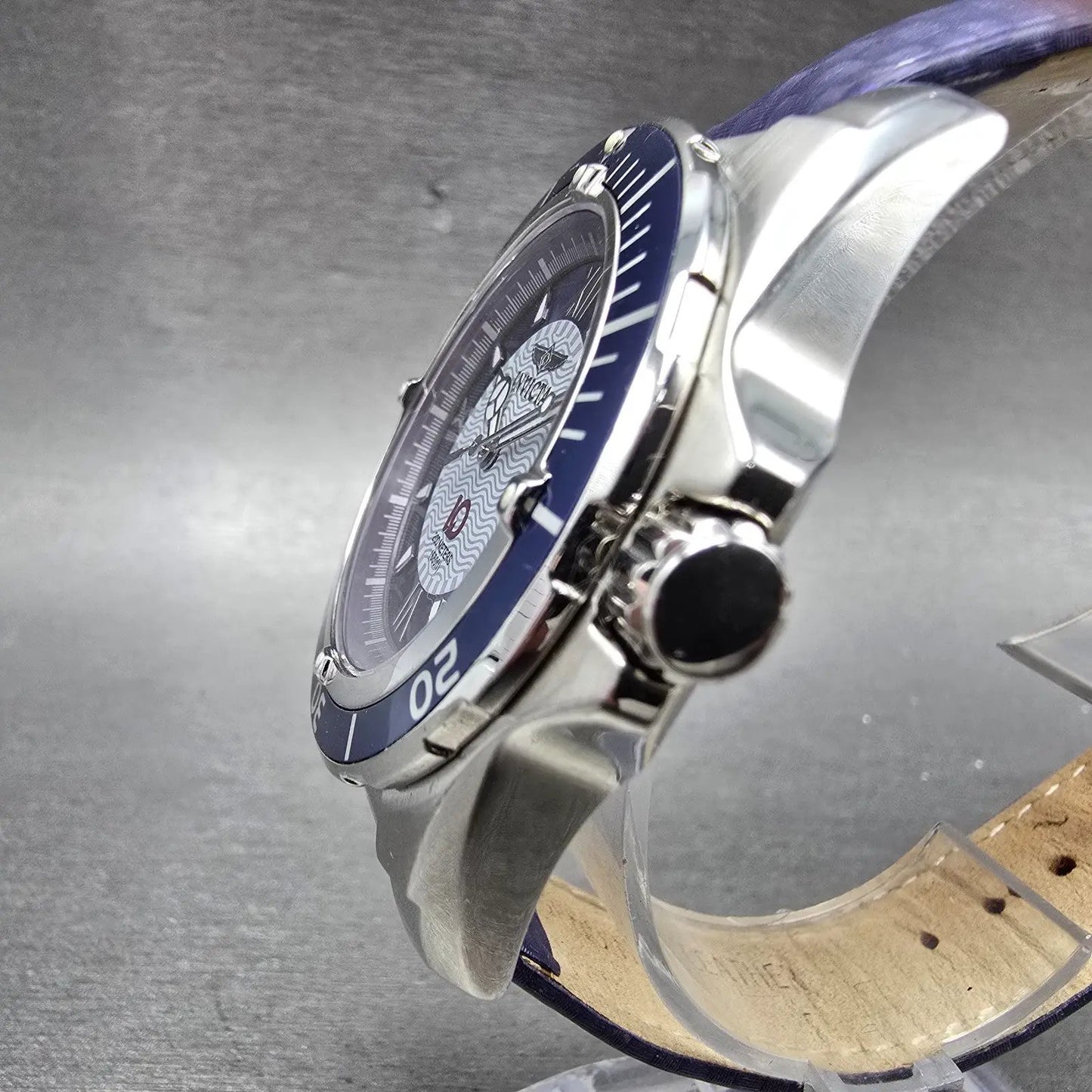 Invicta Watch Men 42mm Blue Dial Silver Tone Date Round 3132 New Battery2