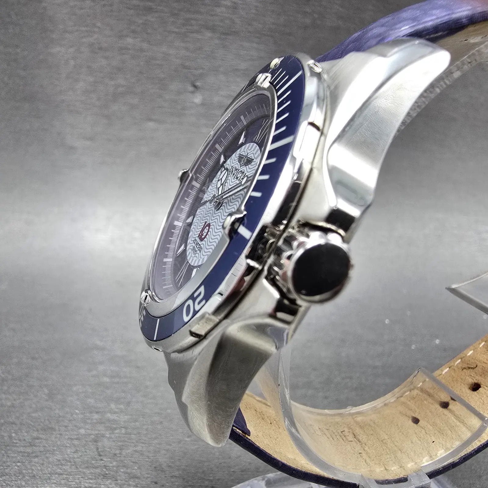 Invicta Watch Men 42mm Blue Dial Silver Tone Date Round 3132 New Battery2