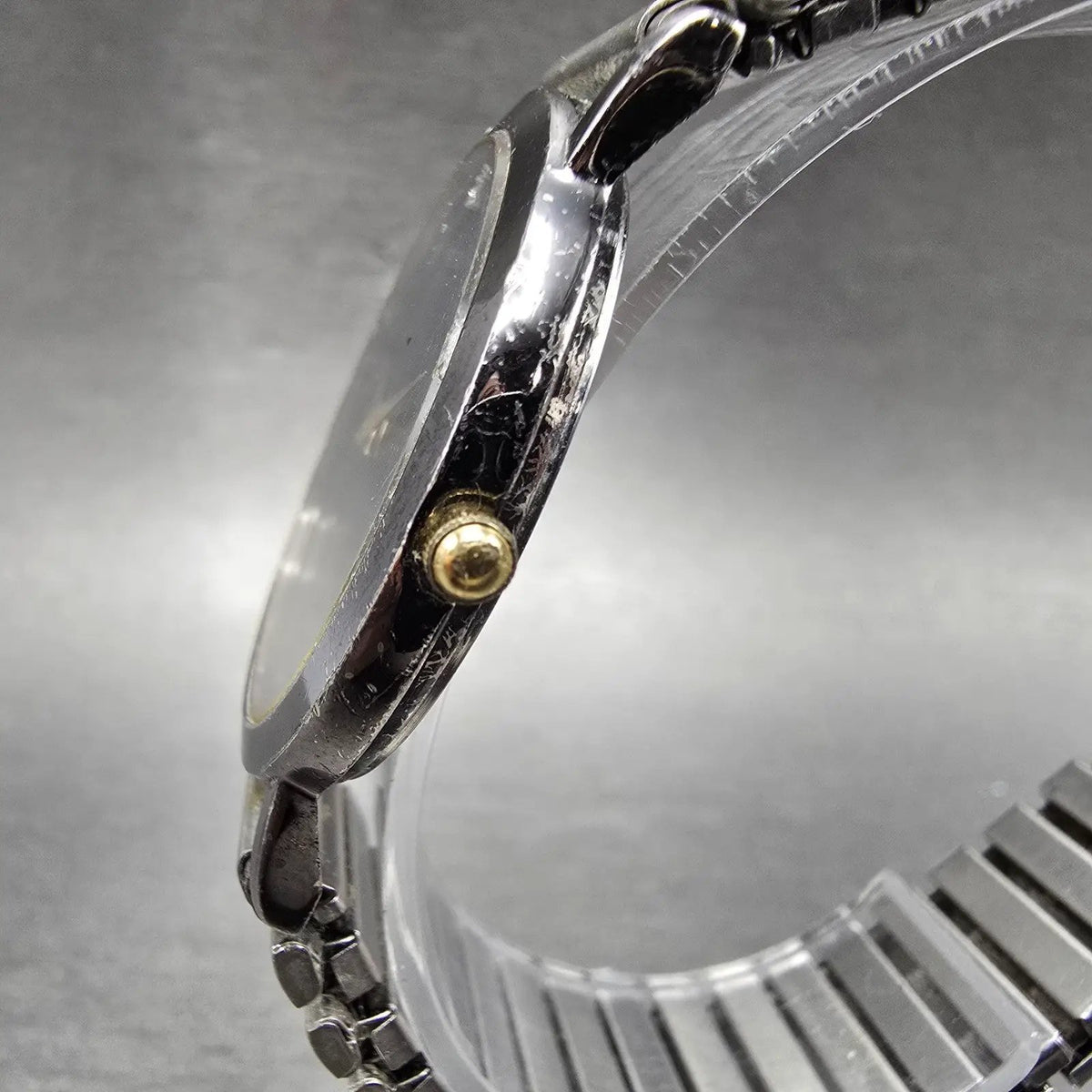 Seiko Watch Men 34mm Black Dial Black Tone Round 7N00-8A39 PARTS3
