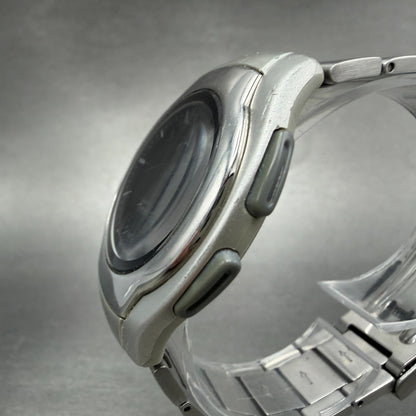 Casio AW-E10 Watch Men 37mm Black Dial Silver Tone Analog Digital new battery AB4