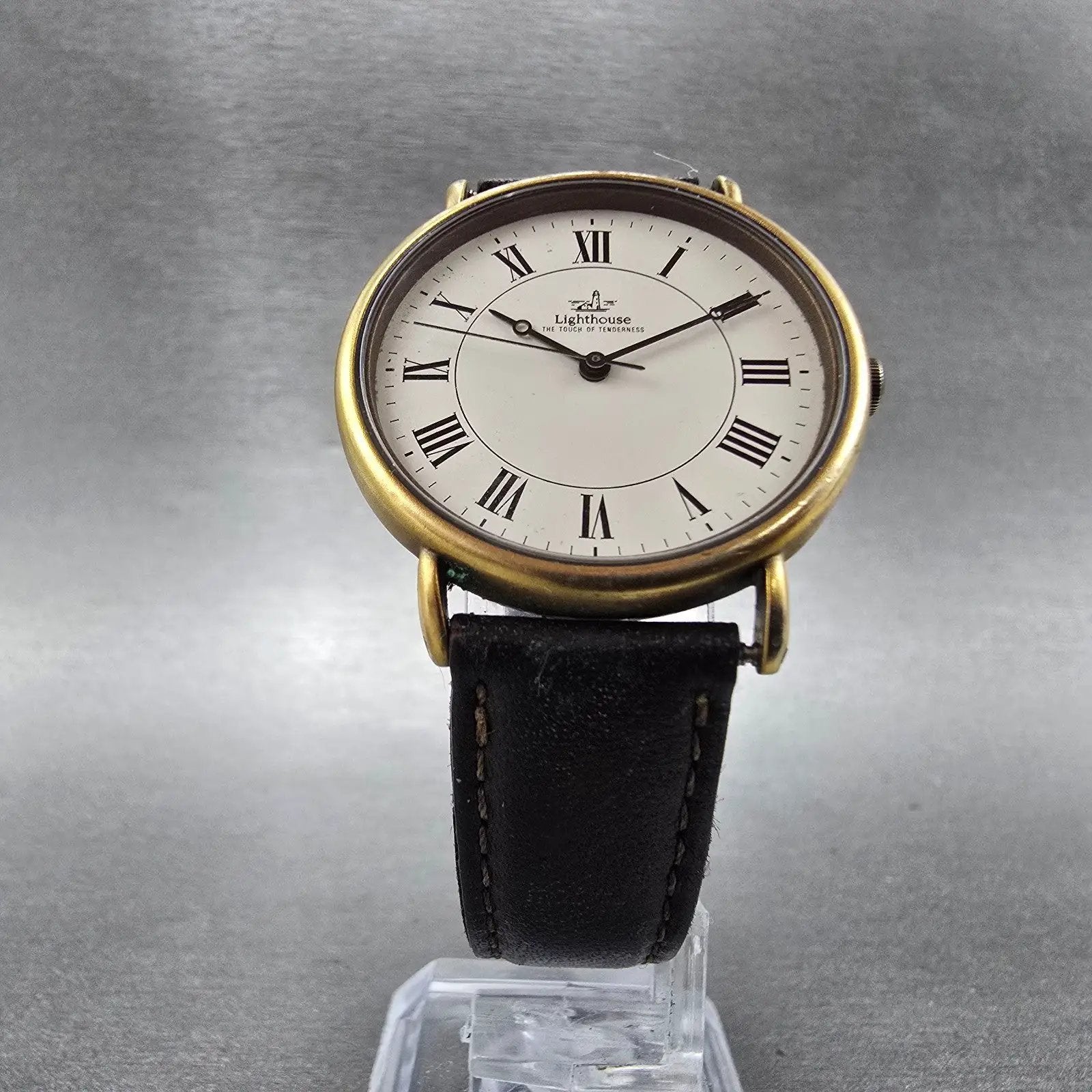 Citizen Lighthouse Watch Men 32mm White Dial Gold Tone 6031-G04185 New Battery5