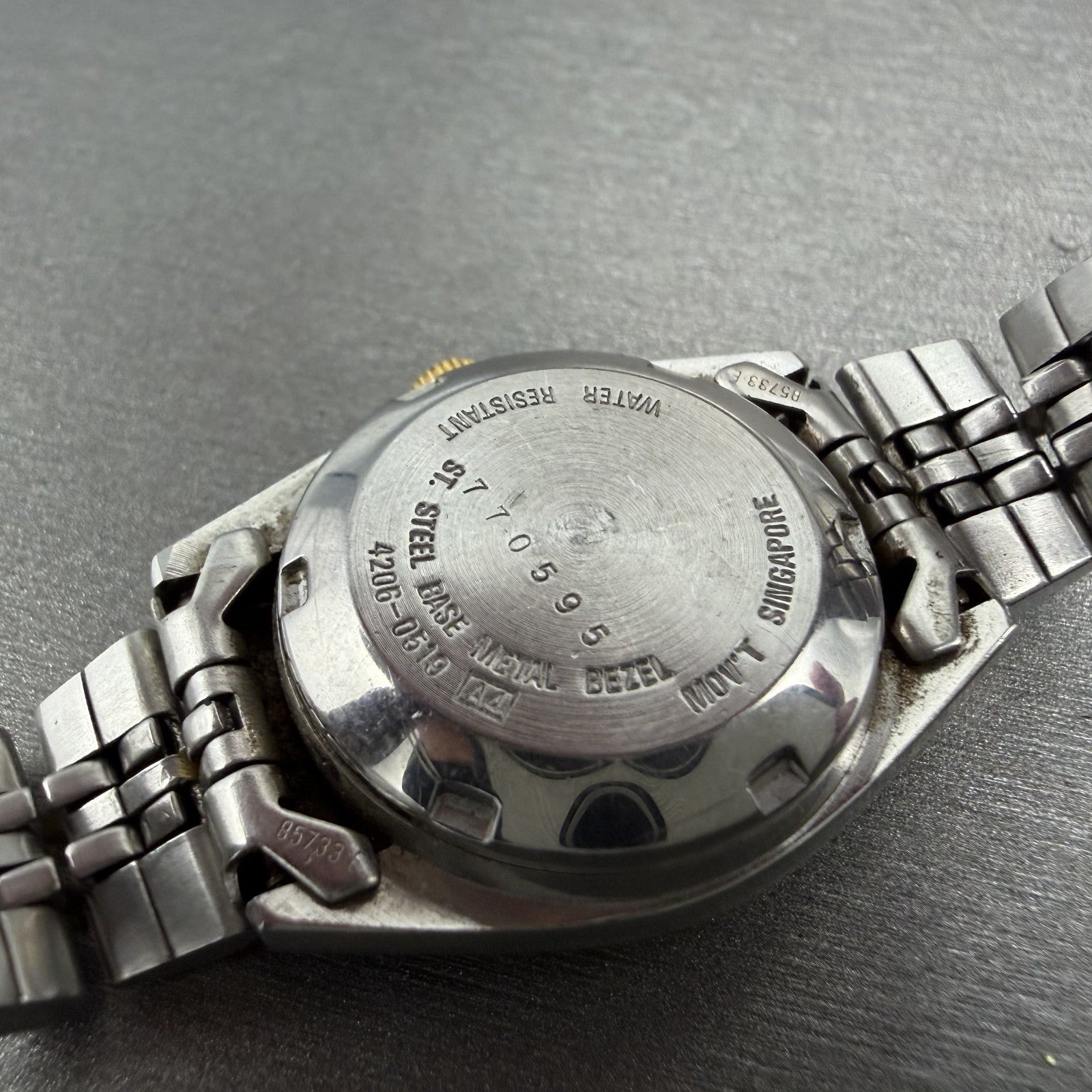 Seiko Automatic Watch Women 25mm Silver Dial Two Tone Daydate 4206-0519 PARTS10