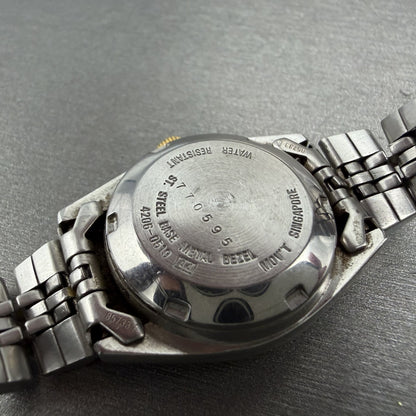 Seiko Automatic Watch Women 25mm Silver Dial Two Tone Daydate 4206-0519 PARTS10