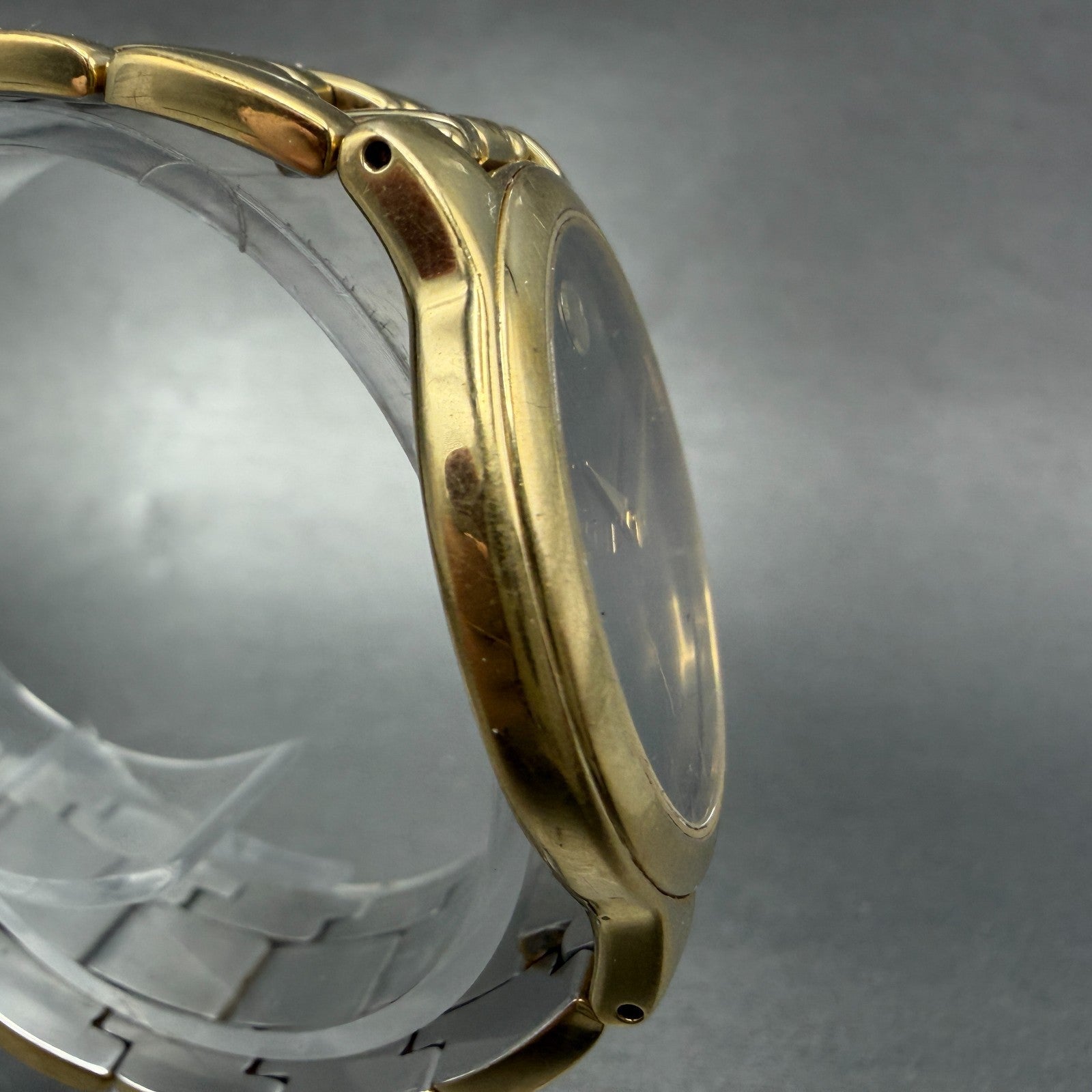 Movado Museum Watch Men 34mm Black Dial Gold Tone Round 88-E4-9885 New Battery3