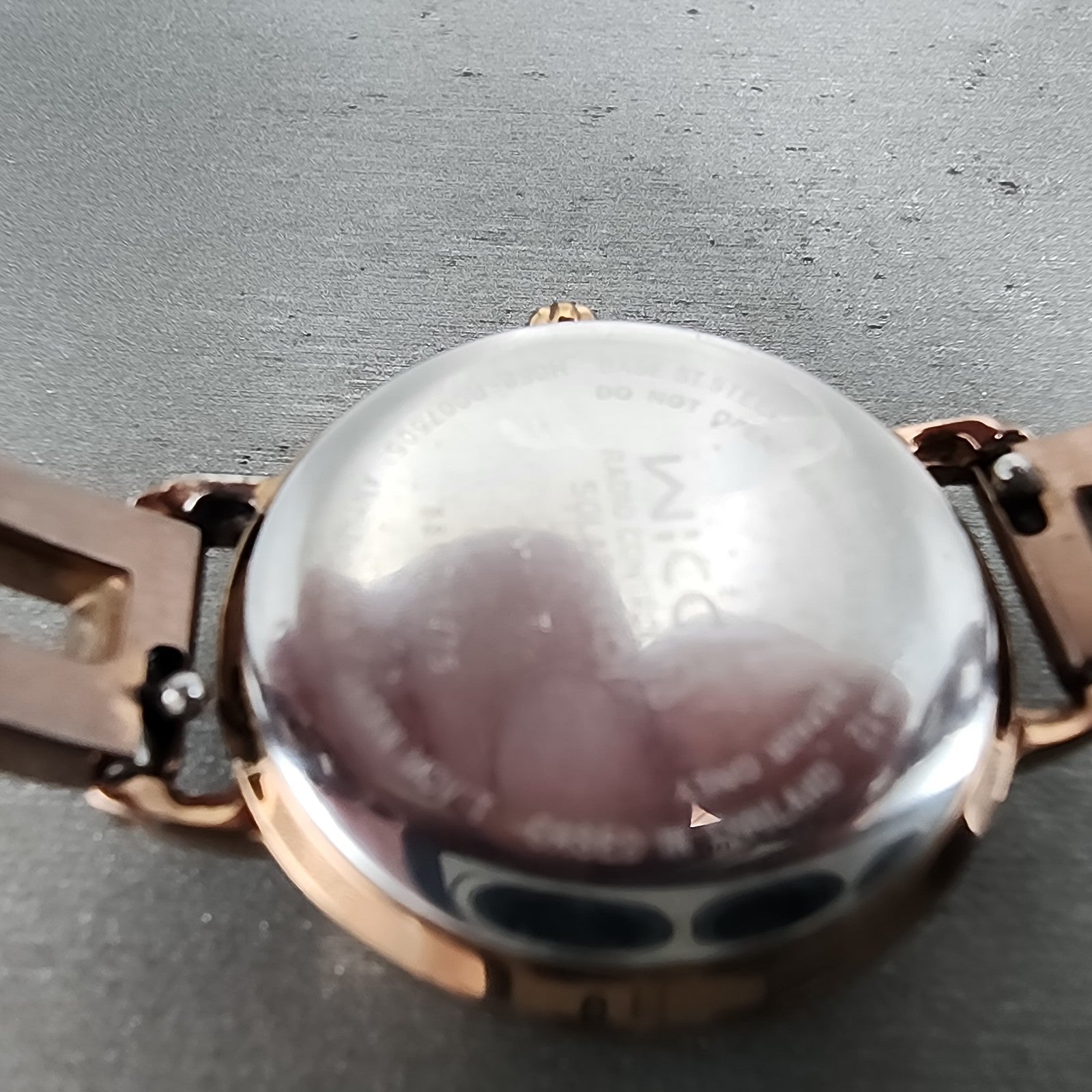 Citizen Wicca Watch Women 25mm White Dial Rose Gold Tone Date Round Atomic Runs10