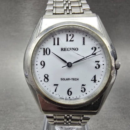 Citizen Reguno Solar Watch Men 35mm White Dial Silver Tone E031-T017215 PARTS0