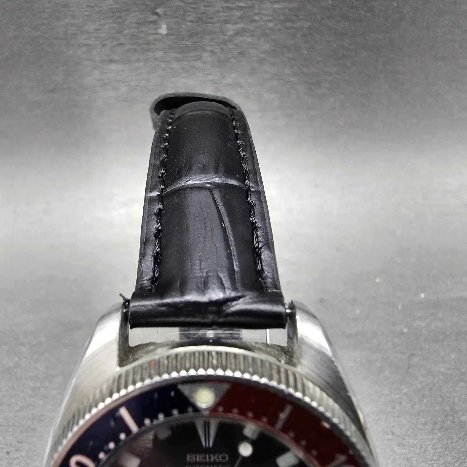 Seiko Pepsi Dive Watch Women 34mm Black Dial Steel Date Automatic 4205-014B Runs4