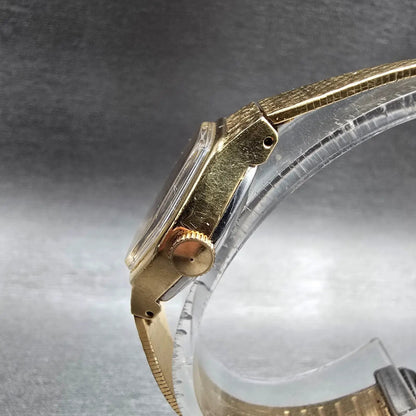 Seiko Watch Women 22mm Brown Dial Gold Tone Hexagon 1100-5390 Manual Wind Works2