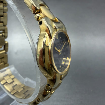 Citizen Watch Women 20mm Black Dial Gold Tone Round 5920-S020981 New Battery3