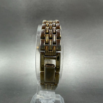 Seiko Watch Women 23mm White Dial Gold Tone Date Round 7N82-0228 New Battery 4567
