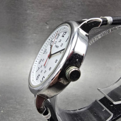 Timex Weekender Watch Men 38mm White Dial Silver Tone Round New Battery JWSD2