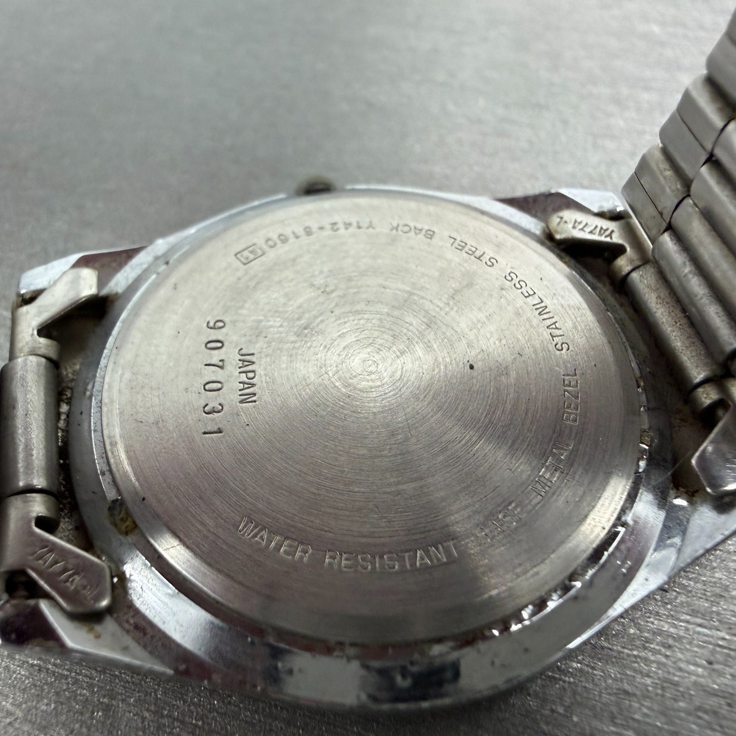 Seiko Alba Watch Men 36mm Silver Dial SIlver Tone Date Y142-8160 New Battery VTG9
