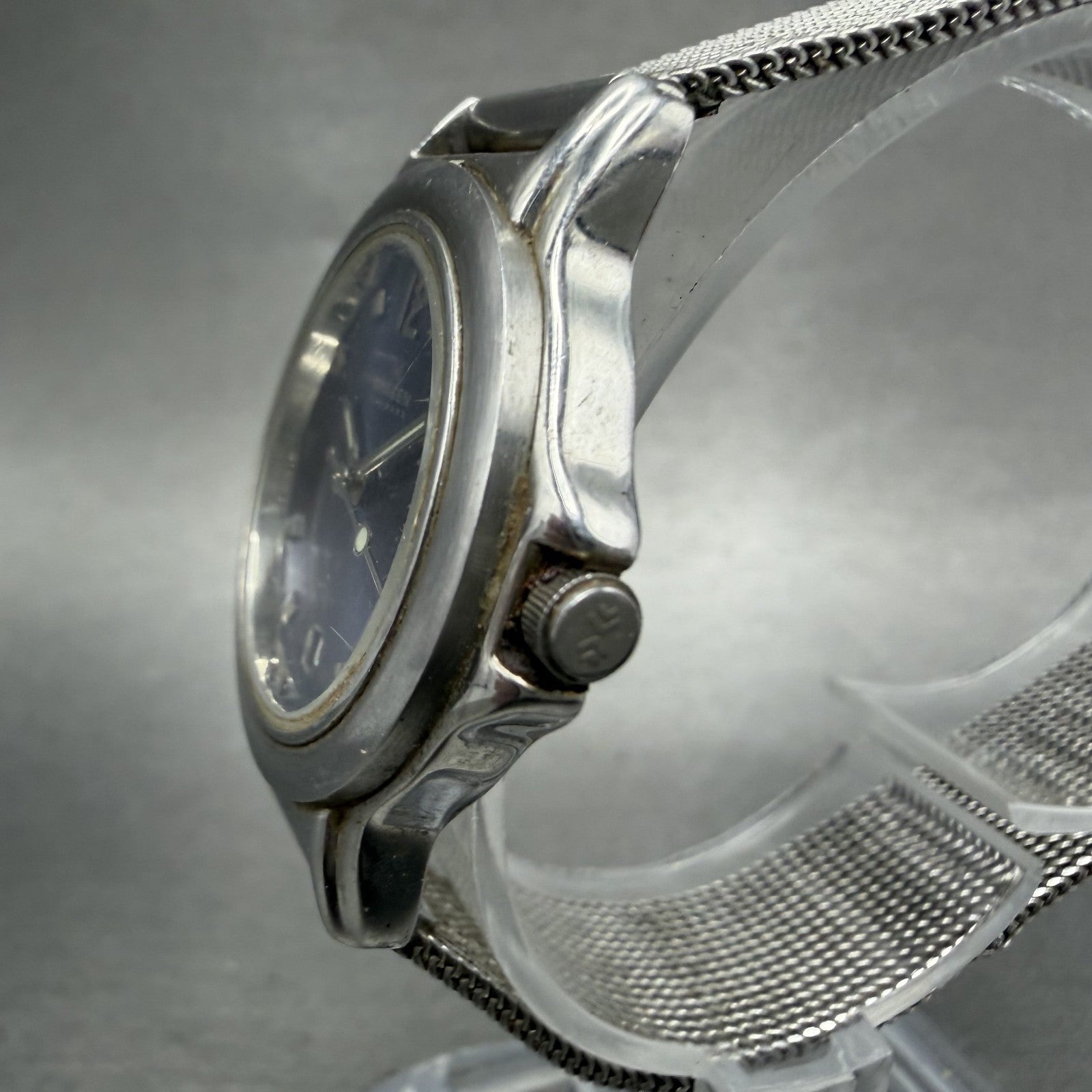 Skagen Watch Women 28mm Blue Dial Silver Tone Date Round 106SSSN New Battery2