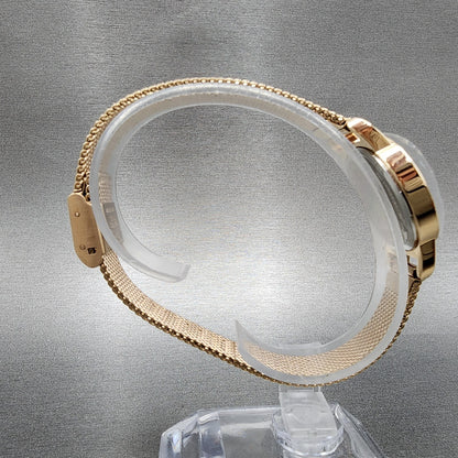 Citizen Watch Women 26mm Champagne Dial Rose Gold Tone Round Mesh Ban EZ700351X8
