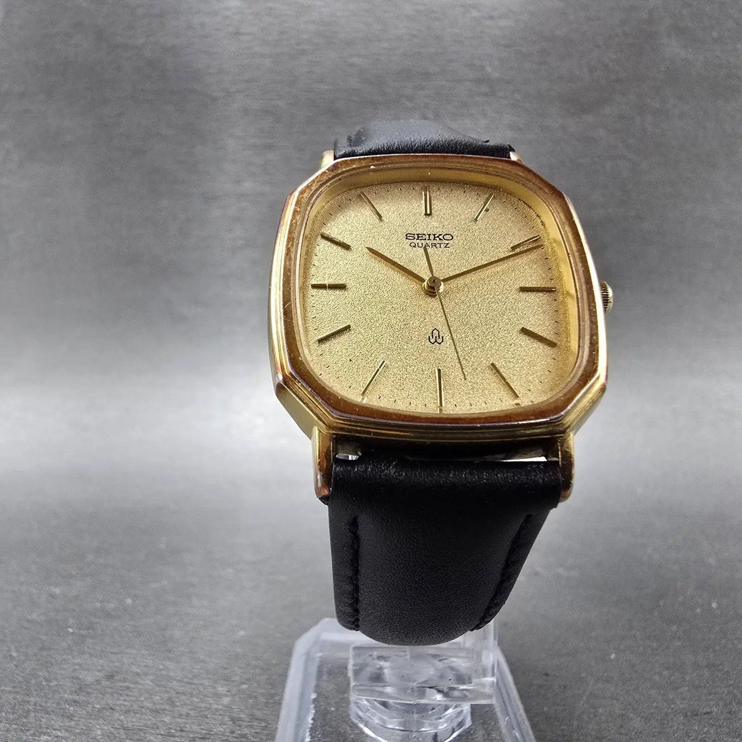 Seiko Watch Men 30mm Champagne Dial Gold Tone Octagon 6431-5030 New Battery5