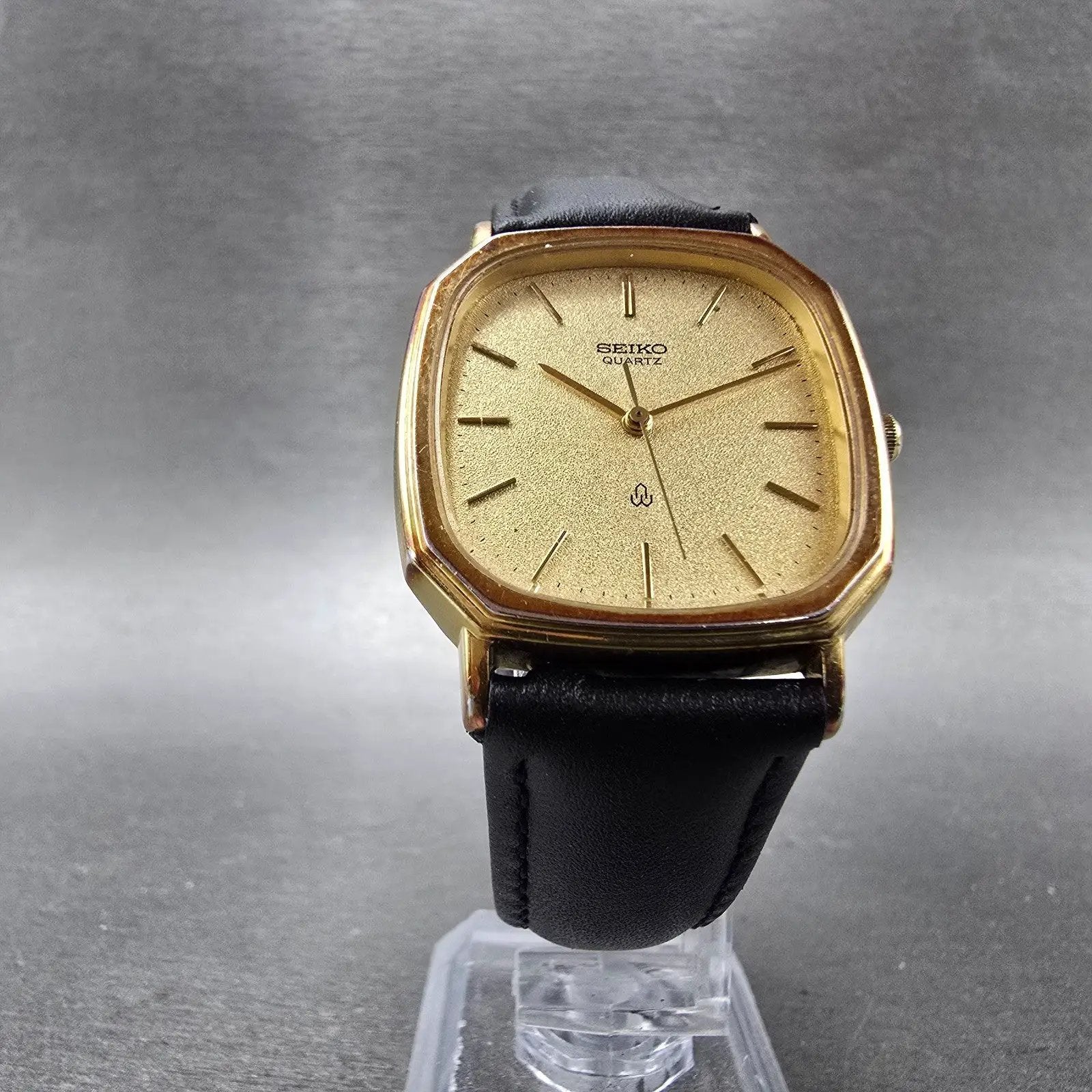 Seiko Watch Men 30mm Champagne Dial Gold Tone Octagon 6431-5030 New Battery5