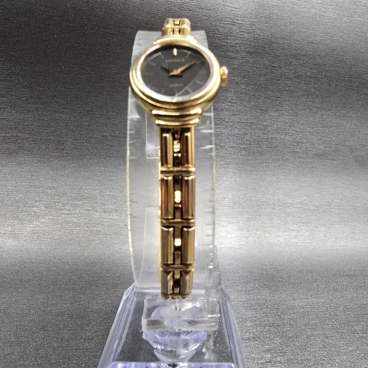 Seiko Lassale Watch Women 14mm Brown Dial Gold Tone Round 1E50-0149 New Battery5
