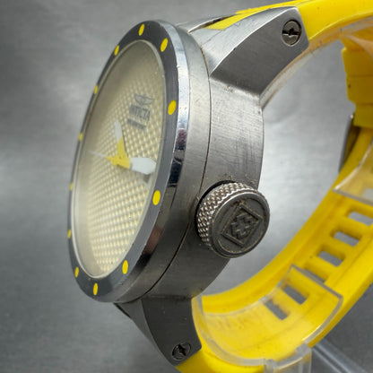 Invicta DNA Watch Men 46mm Yellow Dial Silver Tone Date Round 10420 New Battery2