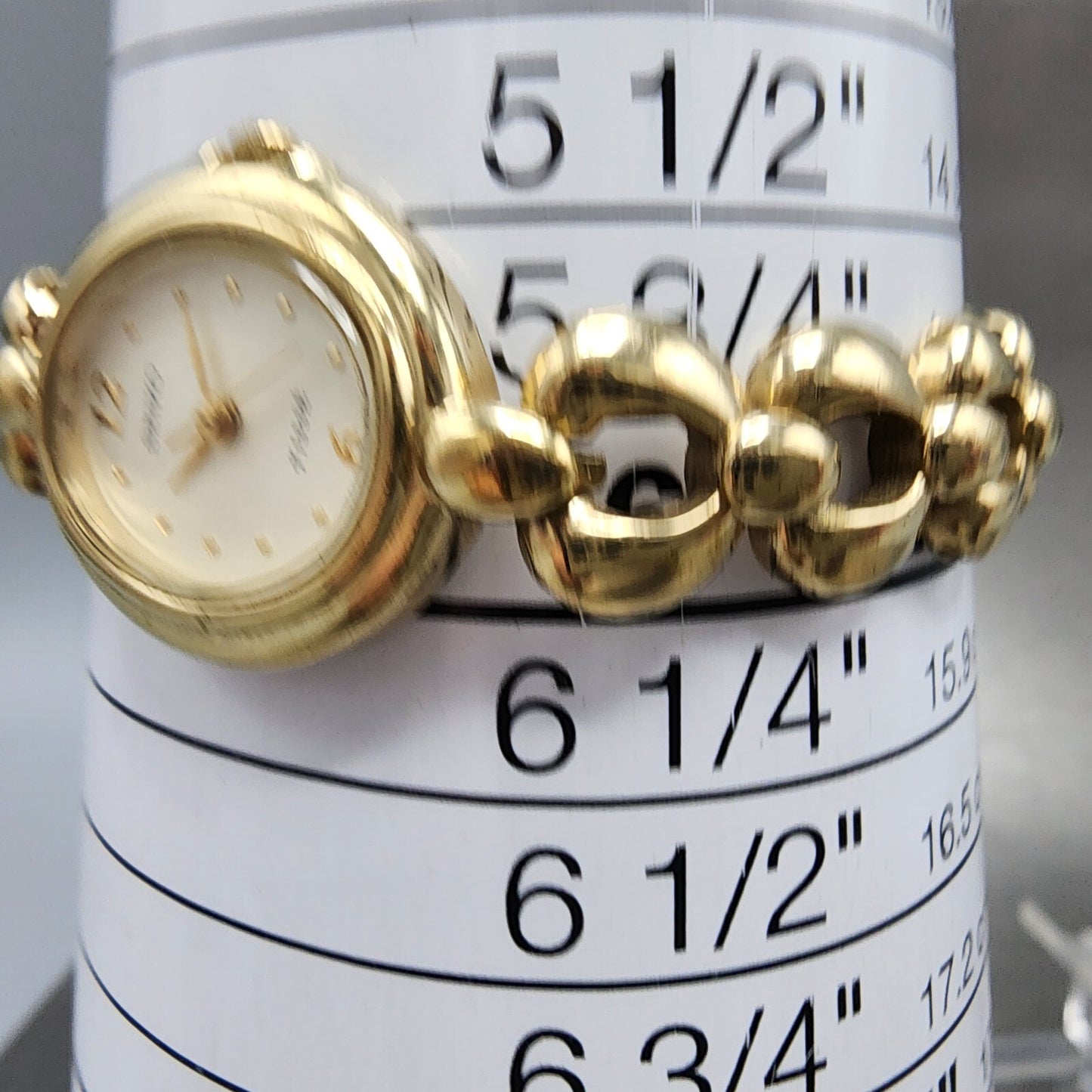 Seiko Tisse Watch Women 20mm White Dial Gold Tone Oval 4n215220 New Battery10