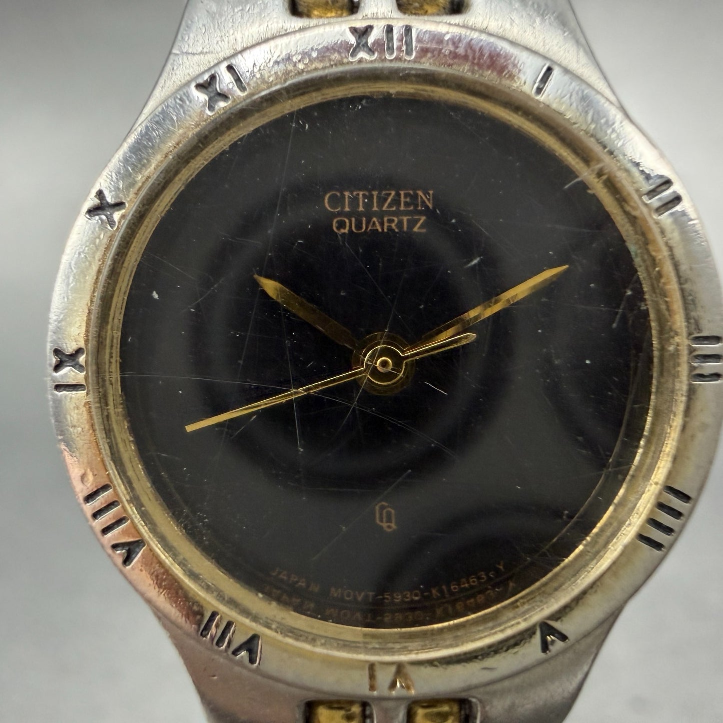 Citizen Watch Women 22mm Black Dial Two Tone Round 5930-K04964 New Battery VTG1