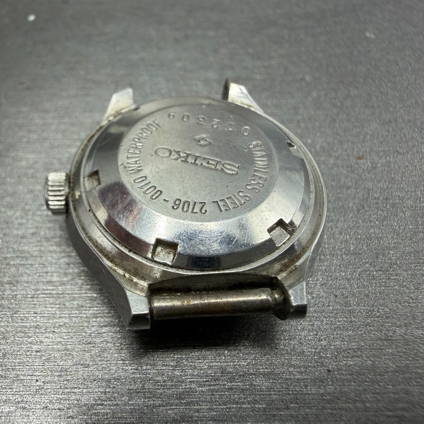 Seiko Automatic Watch Women 24mm Gray Dial Silver Tone Daydate 2706-0010 Runs7