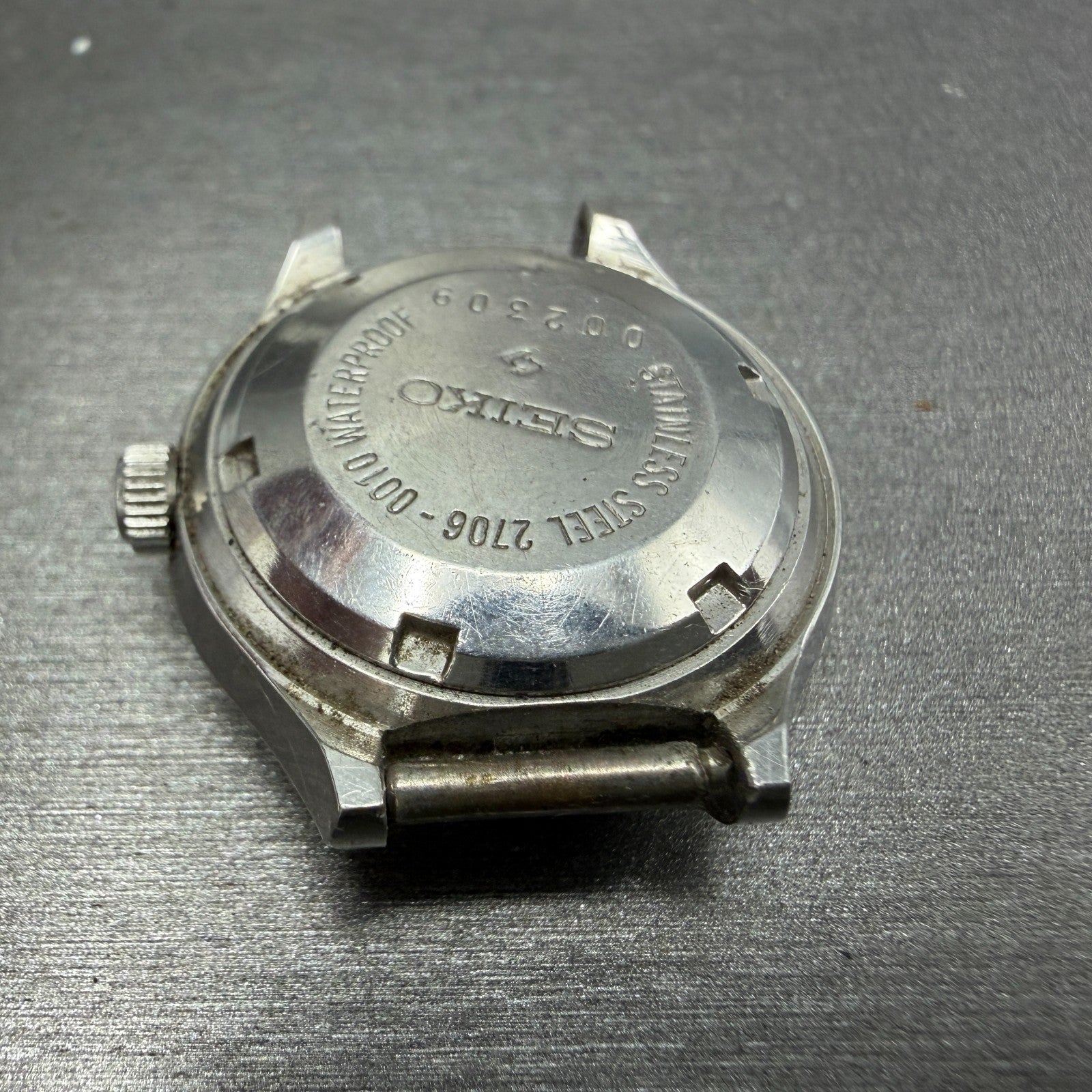 Seiko Automatic Watch Women 24mm Gray Dial Silver Tone Daydate 2706-0010 Runs7