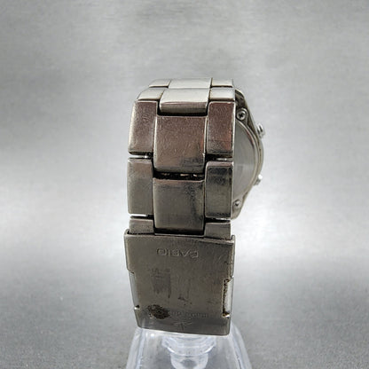 Casio Waveceptor WVQ500 Watch Men 42mm Black Dial Steel Analog Digital Chrono7