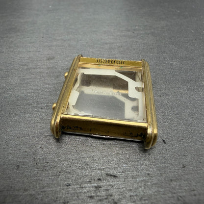 Seiko H249-5049 Watch Case Gold Tone Analog Digi Rectangle 27mm W/Crystal VTG2