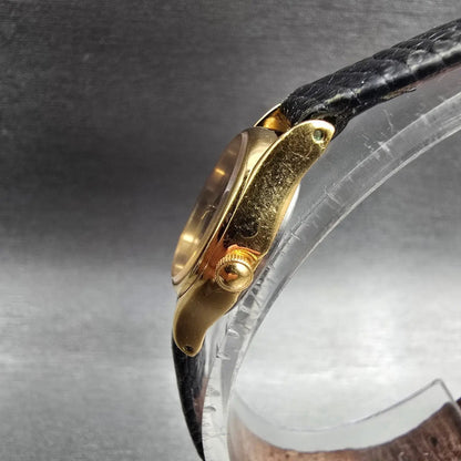 Seiko Watch Women 20mm Gold Dial Gold Tone Round 1N01-0E19 New Battery2