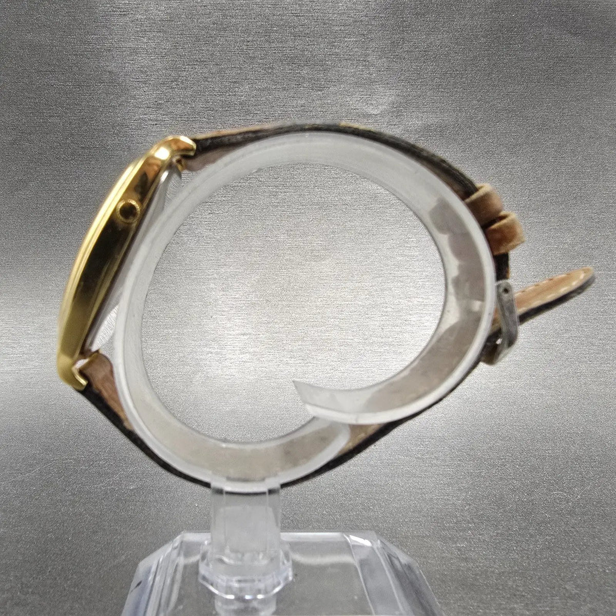 Orvis Dual Time Watch Women 23mm White Dial Gold Tone Rectangle New Battery GT6